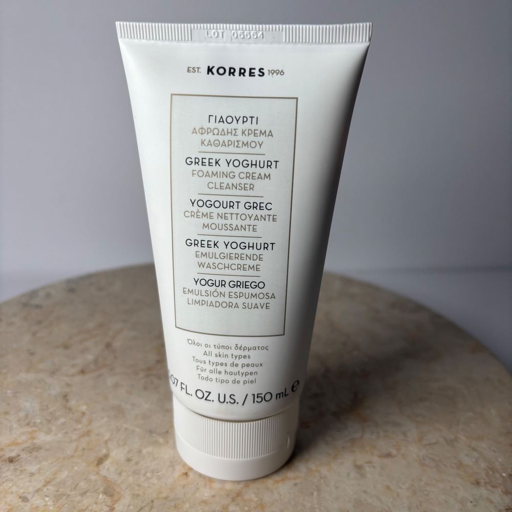 Korres Greek Yoghurt Foaming Cream Cleanser 5.07oz New Sealed Full Size